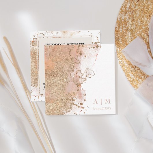 Moderner QR-Code für Wasserfarbenstrände Begleitkarte