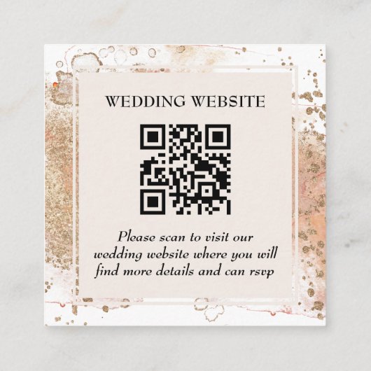 Moderner QR-Code für Wasserfarbenstrände Begleitkarte (Rückseite)