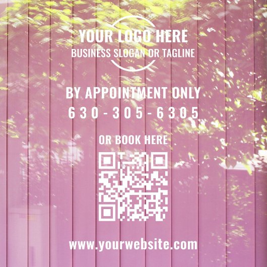 Moderner QR-Code für weiße Logos nur bei Bestellun Fensteraufkleber