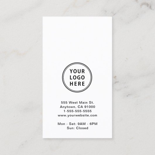 Moderner QR-Code für Werbelogo Visitenkarte (Rückseite)