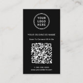 Moderner QR-Code für Werbelogo Visitenkarte (Vorderseite)