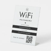 Moderner QR-Code für WiFi-Kennwörter Business-Logo Sockelschild (Vorderseite)