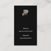 Moderner QR-Code für Wifi-Logos in Schwarz Visitenkarte (Rückseite)