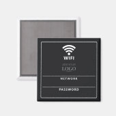 Moderner QR-Code für WiFi-Netzwerkname und Kennwor Magnet (Vorderseite/Rückseite)