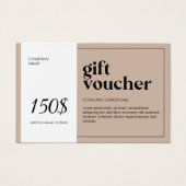 Moderner QR Code Geschenkgutschein (Vorderseite)