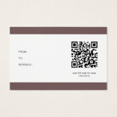 Moderner QR Code Geschenkgutschein (Rückseite)