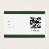 Moderner QR Code Geschenkgutschein (Rückseite)