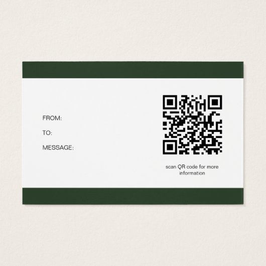 Moderner QR Code Geschenkgutschein (Rückseite)