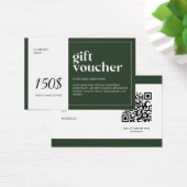 Moderner QR Code Geschenkgutschein (Schreibtisch)