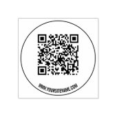 Moderner QR-Code Gummistempel (Prägung)