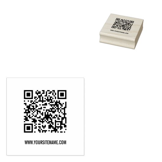Moderner QR-Code Gummistempel (Stempel)