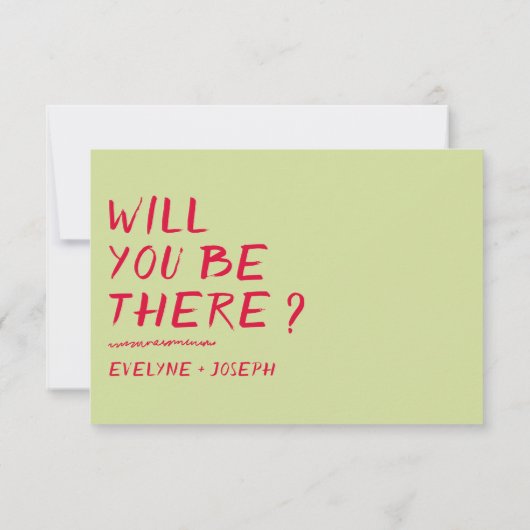 Moderner QR-Code Handgeschriebene farbenfrohe Retr RSVP Karte (Rückseite)