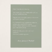 Moderner QR-Code in einer Einladung zur Hochzeit (Rückseite)