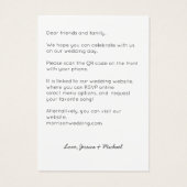 Moderner QR-Code in einer einzigen Einladung zur H (Rückseite)