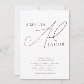 Moderner QR-Code in einer Hochzeit Einladung (Vorderseite)