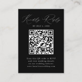 Moderner QR-Code in Schwarz und Weiß Begleitkarte (Vorderseite)