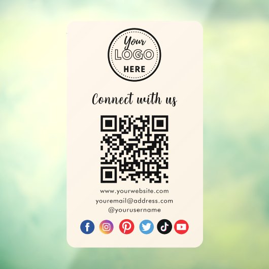 Moderner QR-Code in Verbindung mit unseren soziale Fensteraufkleber (Blatt 3)