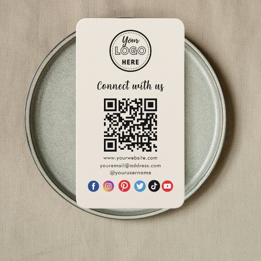 Moderner QR-Code in Verbindung mit unseren soziale Visitenkarte