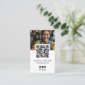 Moderner QR-Code Instant der Reinigung von Fotosam Visitenkarte (Stehend Vorderseite)
