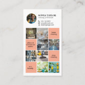 Moderner QR-Code Instant der Reinigung von Fotosam Visitenkarte (Rückseite)