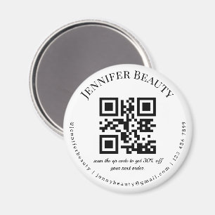 Moderner Qr Code kleiner Business Schönheitssalon  Magnet