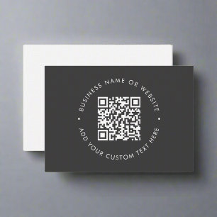 Moderner QR-Code l Grau Beruflich Minimalistisch Visitenkarte