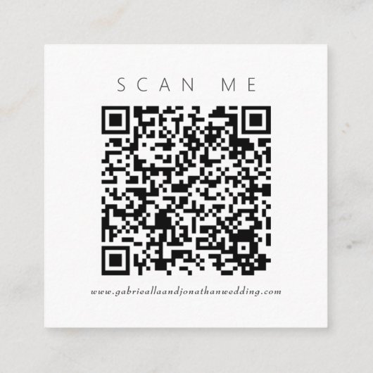 Moderner QR-Code Lila Blumenhochzeit RSVP Begleitkarte (Rückseite)