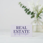 Moderner QR-Code Lila Immobilienmakler Visitenkarte (Stehend Vorderseite)