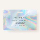 Moderner QR Code Makeup Künstler Mitarbeiter holog Ausweis (Rückseite)