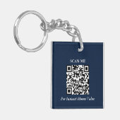 Moderner QR-Code-Makler-Schlüsselanhänger Schlüsselanhänger (Vorderseite links)