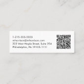 Moderner QR-Code Mini Visitenkarte (Rückseite)
