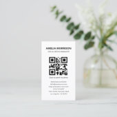 Moderner QR-Code Minimalistisch Beruflich Visitenkarte (Stehend Vorderseite)