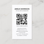 Moderner QR-Code Minimalistisch Beruflich Visitenkarte (Vorderseite)