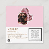 Moderner QR-Code mit doppeltem Foto Quadratische Visitenkarte (Rückseite)