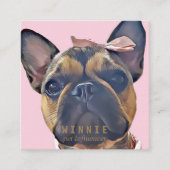 Moderner QR-Code mit doppeltem Foto Quadratische Visitenkarte (Vorderseite)