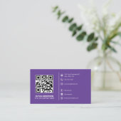 Moderner QR-Code mit individuellem Logo und Social Visitenkarte (Stehend Vorderseite)