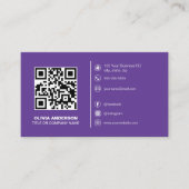 Moderner QR-Code mit individuellem Logo und Social Visitenkarte (Vorderseite)