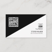 Moderner QR-Code mit Logo, sauber, minimaler Firme Visitenkarte (Vorderseite)