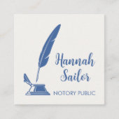 Moderner QR-Code Notary Public Loan Signing Agent Quadratische Visitenkarte (Vorderseite)