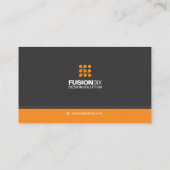 Moderner QR-Code - orange Visitenkarte (Rückseite)