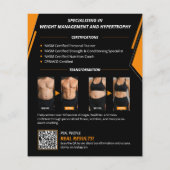 Moderner QR-Code-Personal-Trainer für Fotos Flyer (Hinten)