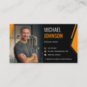 Moderner QR-Code Personal Trainer  Visitenkarte (Vorderseite)
