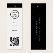 Moderner QR-Code-Produktpreis-Anhang (Vorne & Hinten)