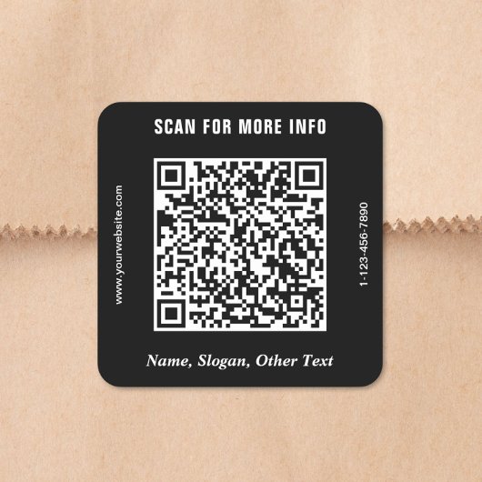Moderner QR-Code Quadratischer Aufkleber
