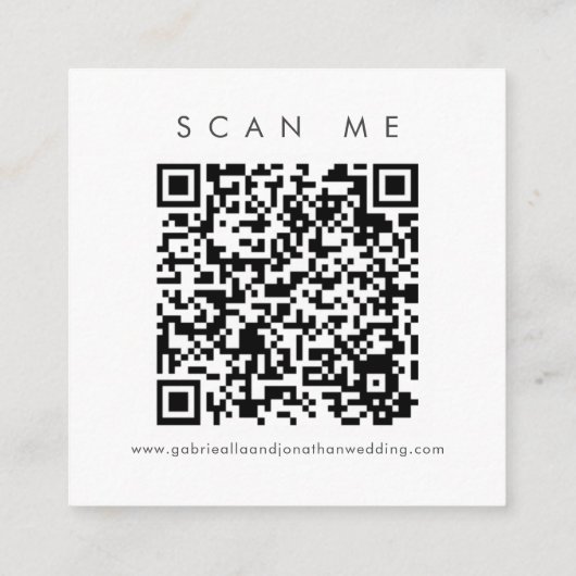 Moderner QR Code Rost Terracotta Floral Wedding RS Begleitkarte (Rückseite)