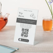 Moderner QR-Code-Schild | Cash App Trinkgeld Sockelschild (In SItu)