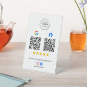 Moderner QR-Code Social Media | Benutzerdefinierte Sockelschild (In SItu)