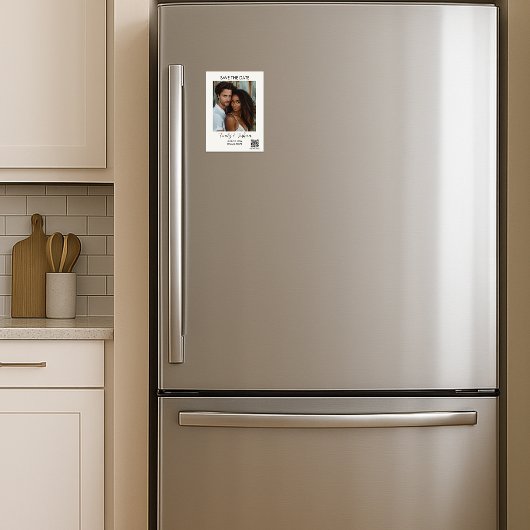 Moderner QR-Code Speichern des Datumsfelds Magneteinladung