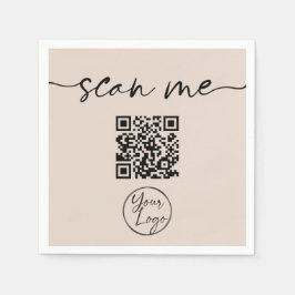 Moderner QR Code Tan Serviette