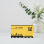 Moderner QR Code Taxi Treiber Visitenkarte (Stehend Vorderseite)